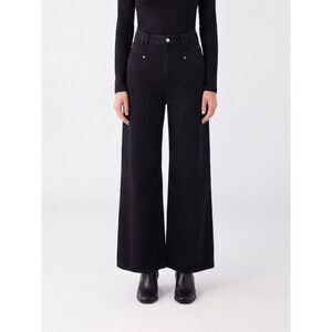 Isabel Marant Women Isabel Marant Lemony Wide-Leg Jeans In Cotton Denim